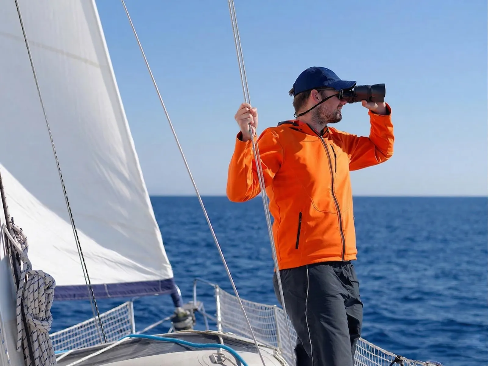 Local marine professional assisting at a marina